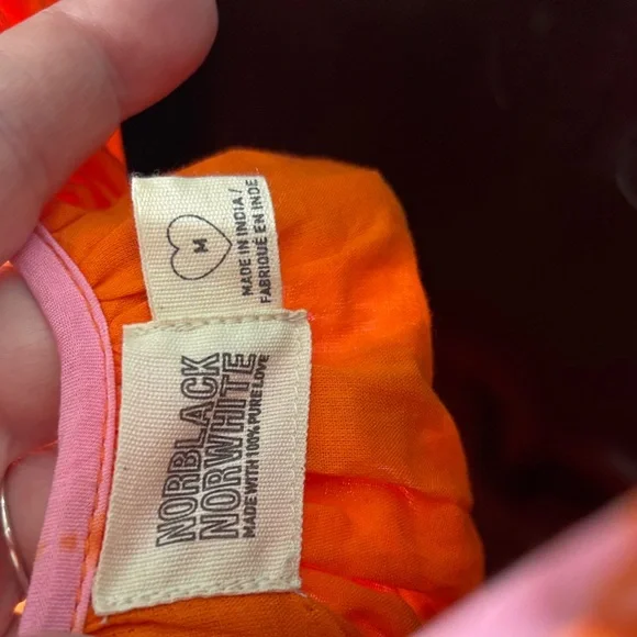 Norblack norwhite women’s medium tie dye maxi dress ruffle hem Resortwear - Picture 5 of 6